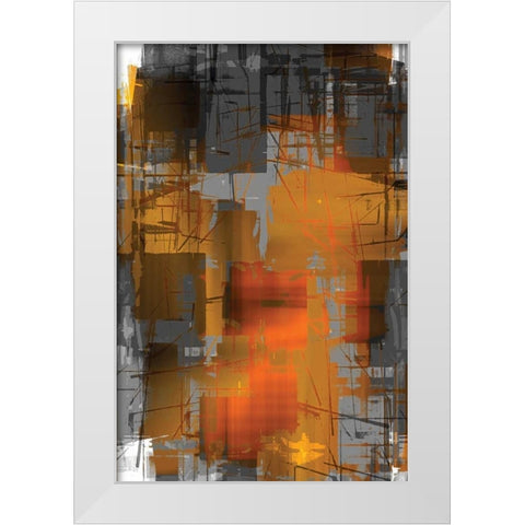 Orange Crush White Modern Wood Framed Art Print by Stelfox, Norm