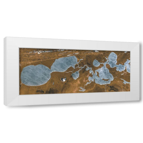 Spotted Terrain White Modern Wood Framed Art Print by Stelfox, Norm