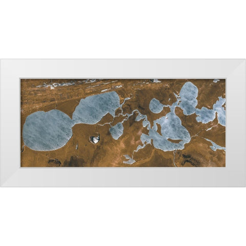 Spotted Terrain White Modern Wood Framed Art Print by Stelfox, Norm