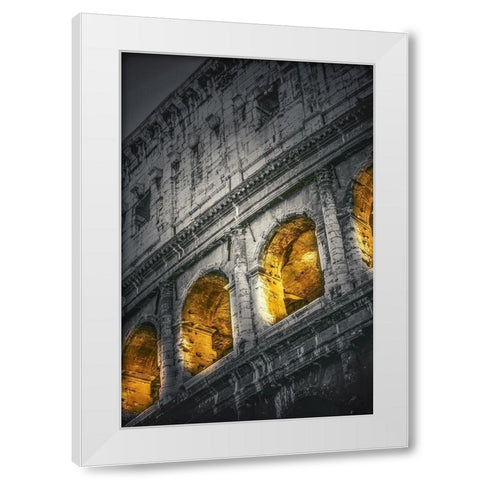 Colosseum I White Modern Wood Framed Art Print by Stelfox, Norm