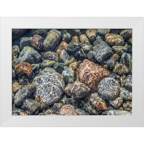 Rock Reflection II White Modern Wood Framed Art Print by Stelfox, Norm