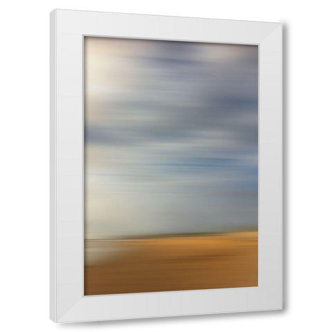Beach side II White Modern Wood Framed Art Print by Stelfox, Norm