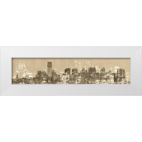 Skyline II White Modern Wood Framed Art Print by Stelfox, Norm