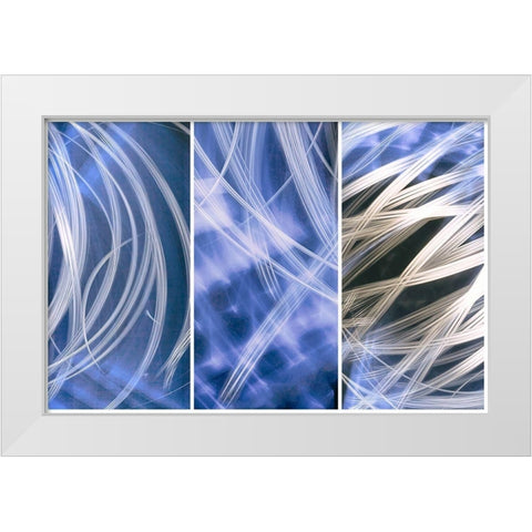 Flourish White Modern Wood Framed Art Print by Stelfox, Norm