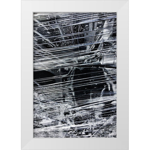 Sharp Lines I White Modern Wood Framed Art Print by Stelfox, Norm