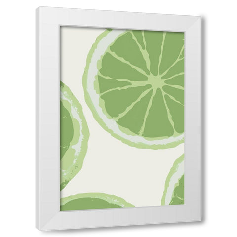 Juicy Lime White Modern Wood Framed Art Print by Stelfox, Norm