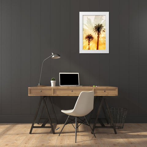 Palm Dreams  White Modern Wood Framed Art Print by Stelfox, Norm