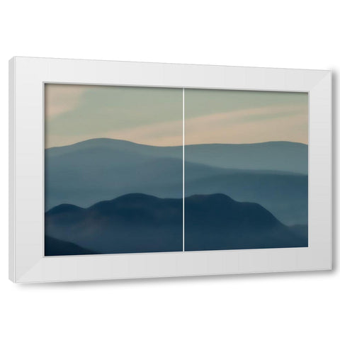 Blue Mountains White Modern Wood Framed Art Print by Stelfox, Norm