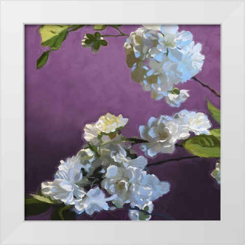 Blossom I White Modern Wood Framed Art Print by Novak Novak