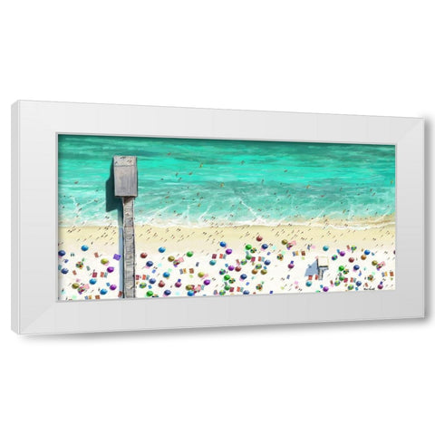 Beach Joy White Modern Wood Framed Art Print by Novak, Rick