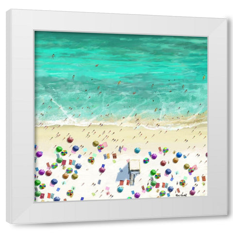 The Beaches II White Modern Wood Framed Art Print by Novak, Rick