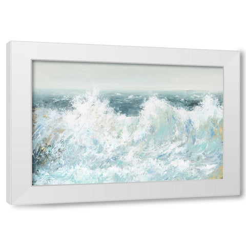 Ocean Wave White Modern Wood Framed Art Print by Calameo