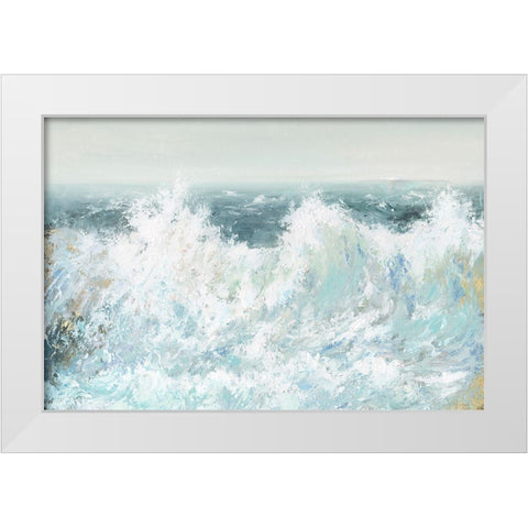 Ocean Wave White Modern Wood Framed Art Print by Calameo
