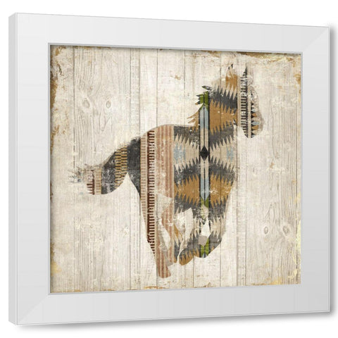 Navaho Horse II  White Modern Wood Framed Art Print by Jones, Eli