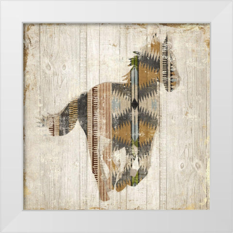 Navaho Horse II  White Modern Wood Framed Art Print by Jones, Eli