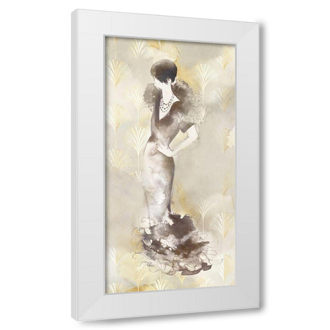 Art Deco Woman I  White Modern Wood Framed Art Print by Jones, Eli