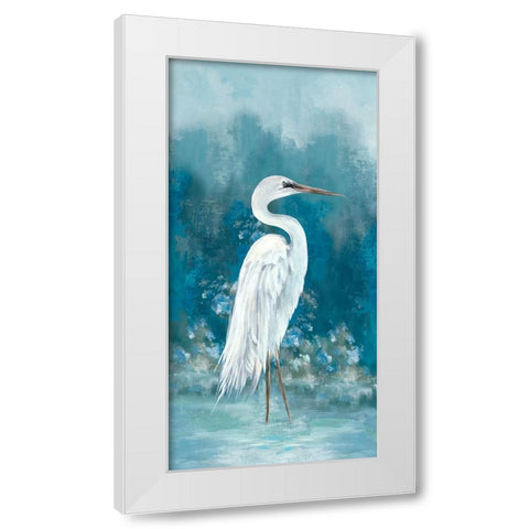 Regal White Egret I White Modern Wood Framed Art Print by Jones, Eli