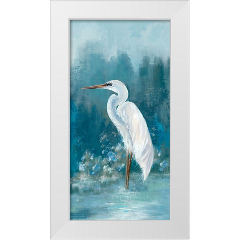 Regal White Egret II White Modern Wood Framed Art Print by Jones, Eli