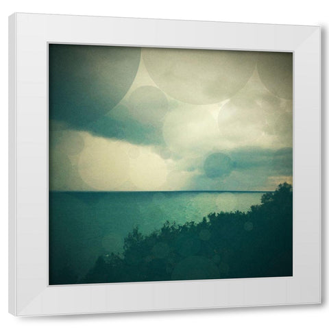 Sea White Modern Wood Framed Art Print by Joy, Olivia