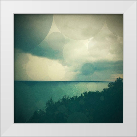 Sea White Modern Wood Framed Art Print by Joy, Olivia