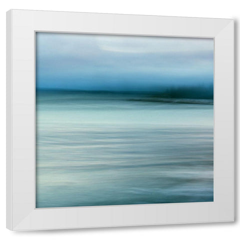 Calm Water White Modern Wood Framed Art Print by Joy, Olivia