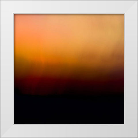 Soft Sunset White Modern Wood Framed Art Print by Joy, Olivia