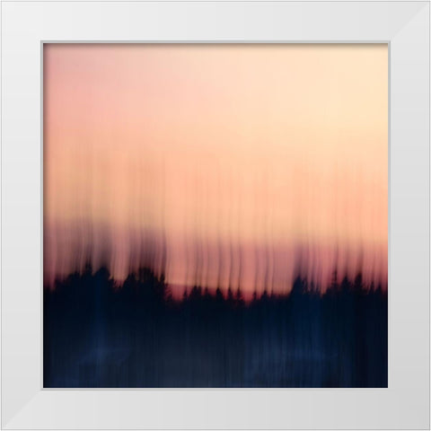 Sunset Pink I White Modern Wood Framed Art Print by Joy, Olivia