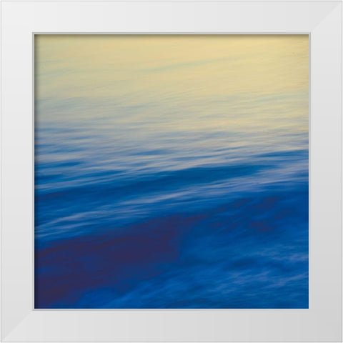 Calm Waves I White Modern Wood Framed Art Print by Joy, Olivia