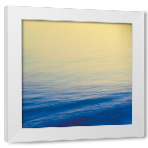 Calm Waves II White Modern Wood Framed Art Print by Joy, Olivia