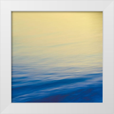 Calm Waves II White Modern Wood Framed Art Print by Joy, Olivia