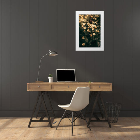 Little Garden White Modern Wood Framed Art Print by Joy, Olivia