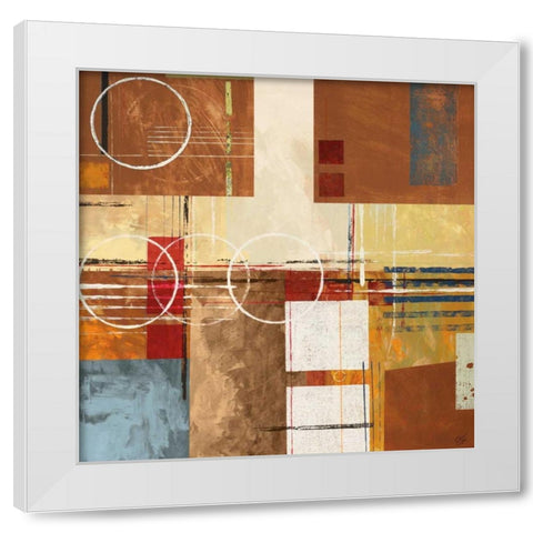 Blue Liner White Modern Wood Framed Art Print by Chuqui, Olga