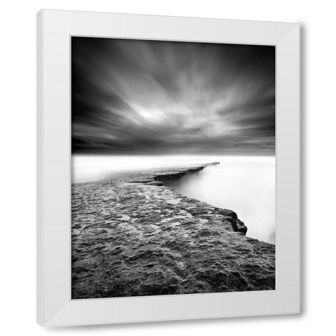 Secret End White Modern Wood Framed Art Print by Maia, Jorge
