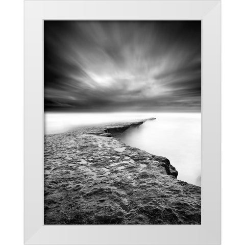 Secret End White Modern Wood Framed Art Print by Maia, Jorge