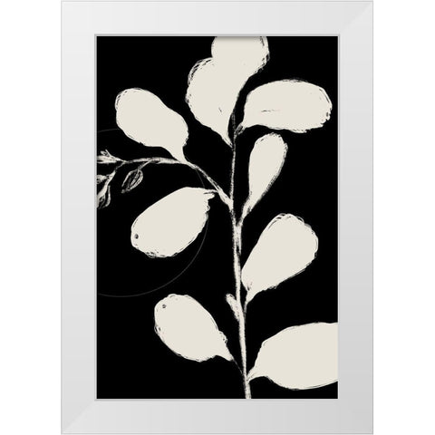 Botanical Silhoette II  White Modern Wood Framed Art Print by Holman, Nicholas