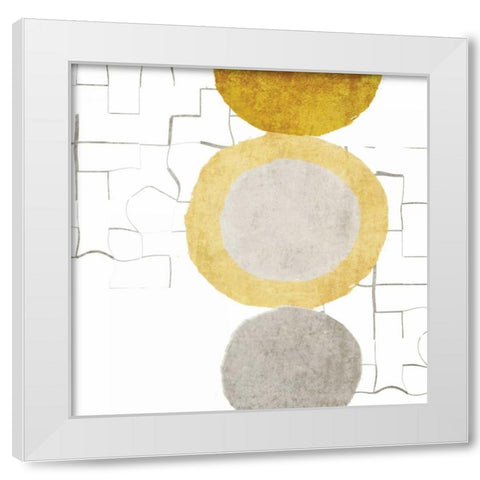 Concentric White Modern Wood Framed Art Print by Orlov, Irena
