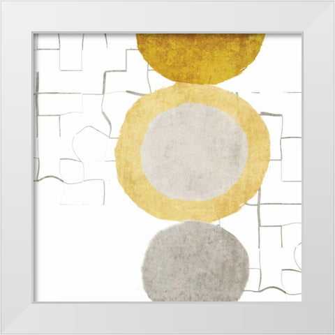 Concentric White Modern Wood Framed Art Print by Orlov, Irena