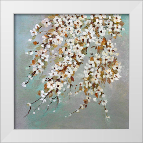 Greenways White Modern Wood Framed Art Print by Orlov, Irena