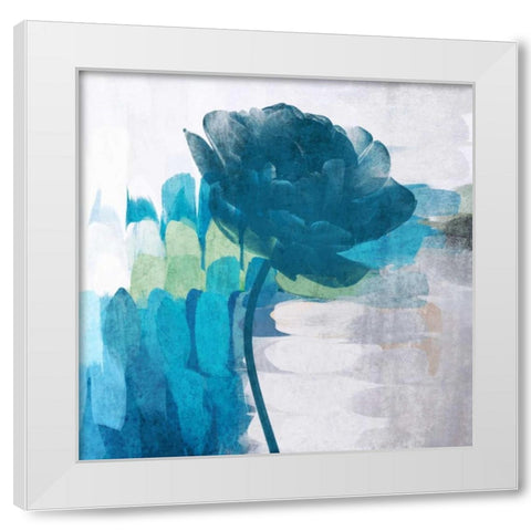 The Blue Breeze White Modern Wood Framed Art Print by Orlov, Irena