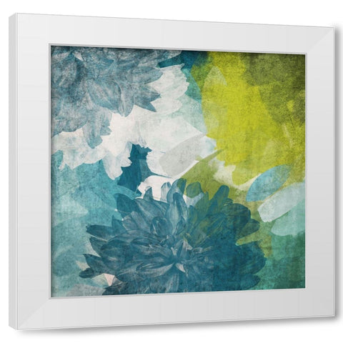 Blue and Green Inspiration I  White Modern Wood Framed Art Print by Orlov, Irena