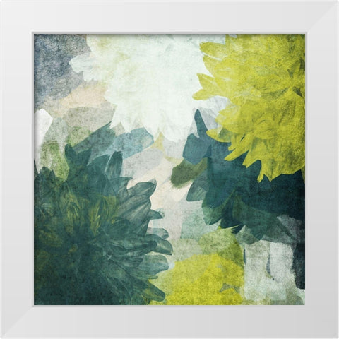 Blue and Green Inspiration II  White Modern Wood Framed Art Print by Orlov, Irena