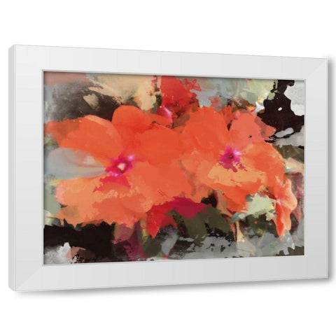 Fluidity White Modern Wood Framed Art Print by Orlov, Irena