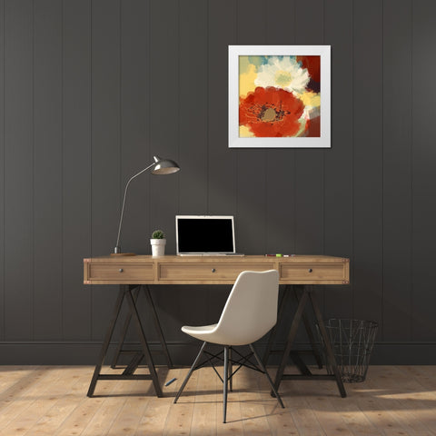 Brighten Up White Modern Wood Framed Art Print by Orlov, Irena