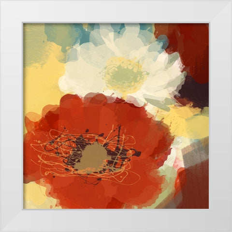 Brighten Up White Modern Wood Framed Art Print by Orlov, Irena