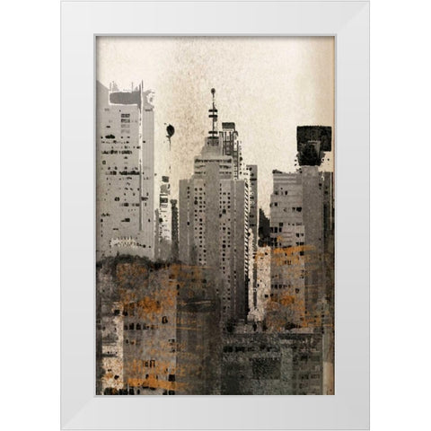 New York Invite White Modern Wood Framed Art Print by Orlov, Irena