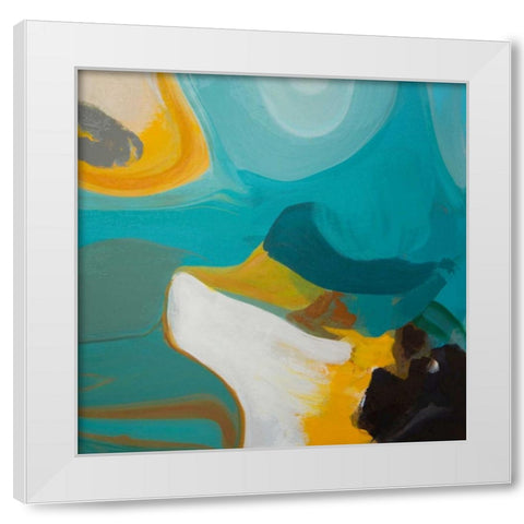 Into and Out White Modern Wood Framed Art Print by Orlov, Irena