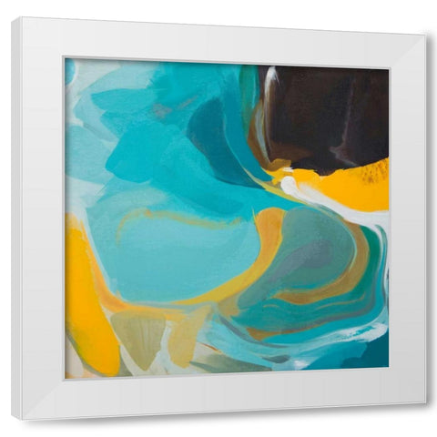 Liquid Energy II White Modern Wood Framed Art Print by Orlov, Irena