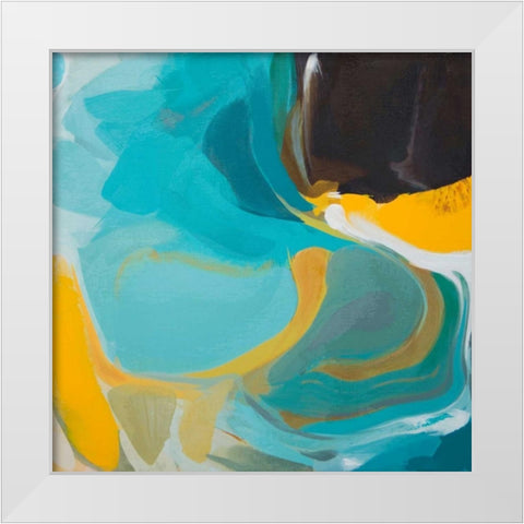 Liquid Energy II White Modern Wood Framed Art Print by Orlov, Irena