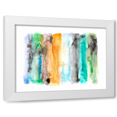 Across the Bay White Modern Wood Framed Art Print by Orlov, Irena