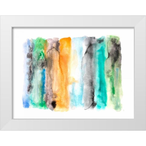 Across the Bay White Modern Wood Framed Art Print by Orlov, Irena